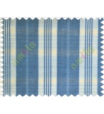 Blue white checks main cotton curtain designs